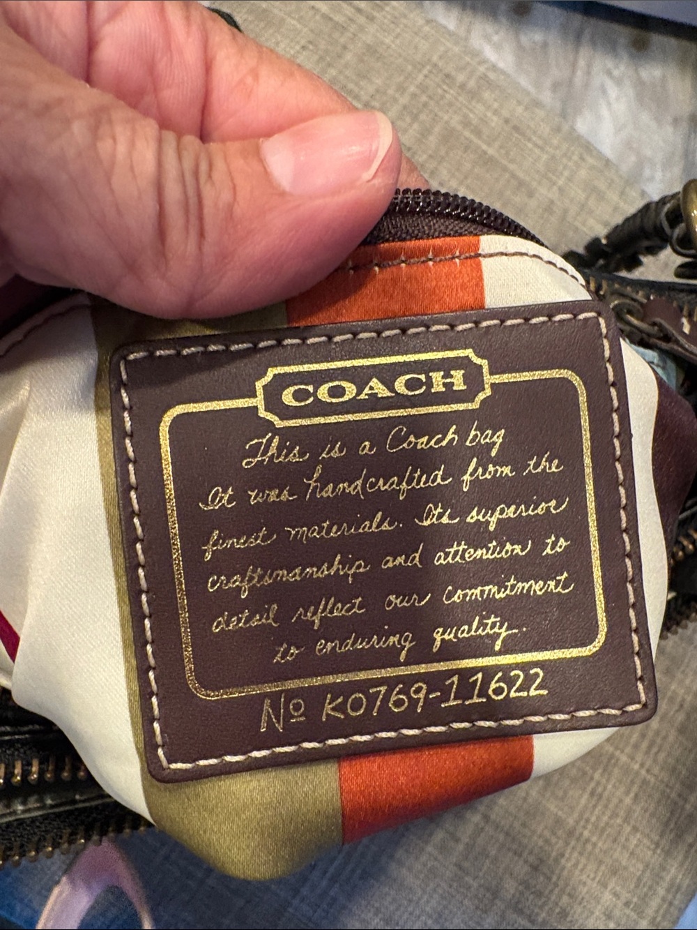 Coach Black Leather Shoulder Bag with Gold Hardware - Picture 11 of 13